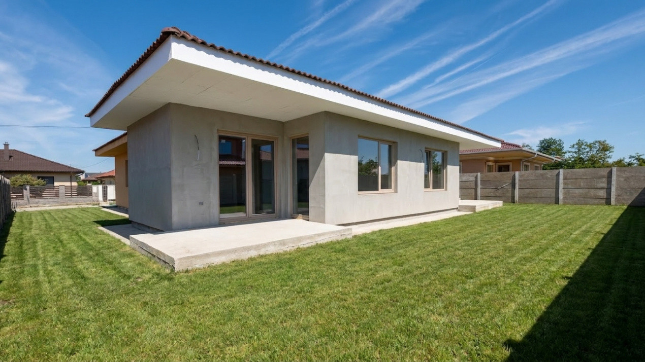 Duplex cu 3 camere si teren de 322 mp, toate utilitatile zona Mosnita Noua 1, foxfort.ro