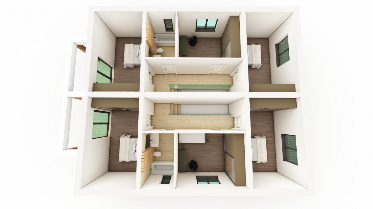 Duplex cu 5 camere si 300 mp teren, de vanzare in Sanmihaiu Roman 2, foxfort.ro