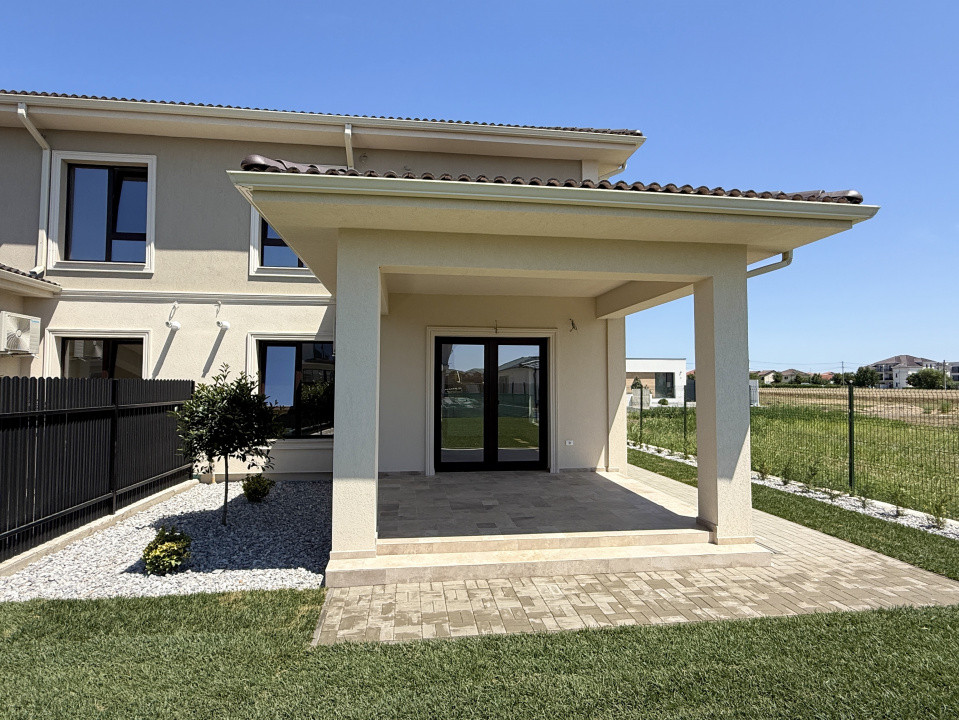 Duplex cu 442 mp teren | Dumbravita | Terase din travertin | Scara lemn masiv 1, foxfort.ro