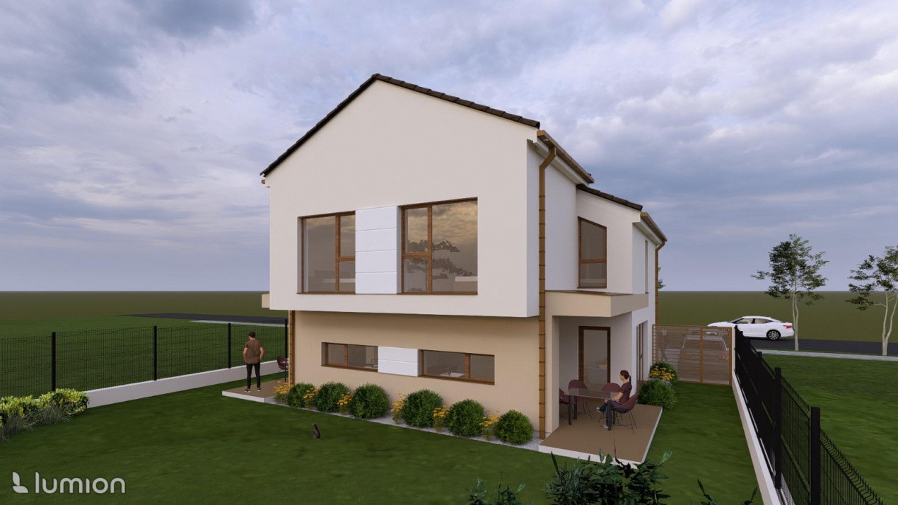Duplex cu 4 camere de vanzare in localitatea Dumbravita 4, foxfort.ro