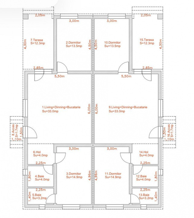 Duplex cu 3 camere | 350 mp teren | Sacalaz 2, foxfort.ro
