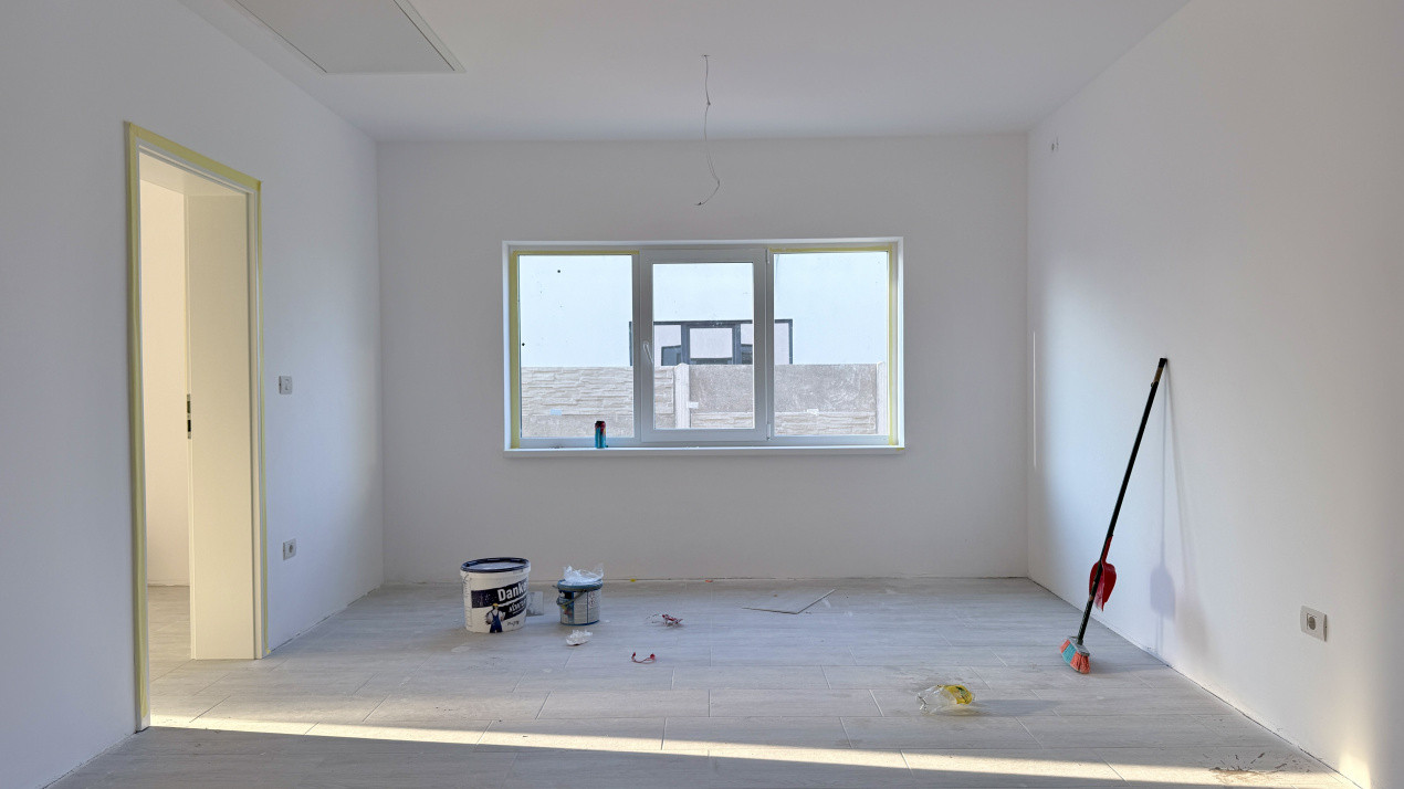 Duplex de vanzare, 3 camere pe parter + pod - Mosnita Veche 3, foxfort.ro