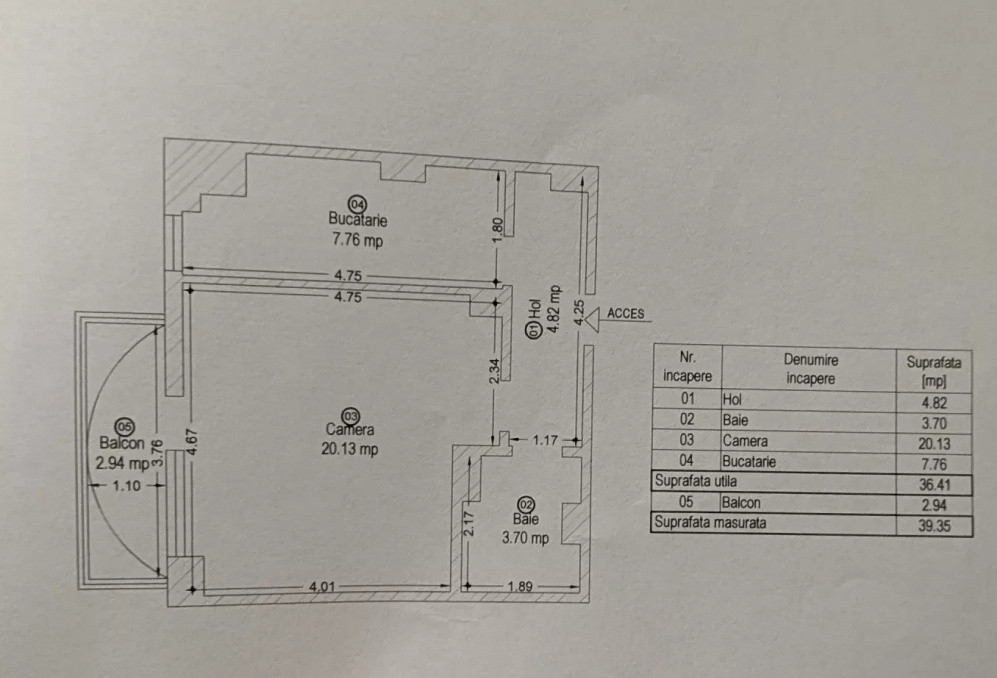 Apartament cu o camera, 37 mp, zona Fabric 3, foxfort.ro