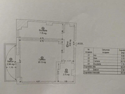 Apartament cu o camera, 37 mp, zona Fabric imagine mica 3, foxfort.ro