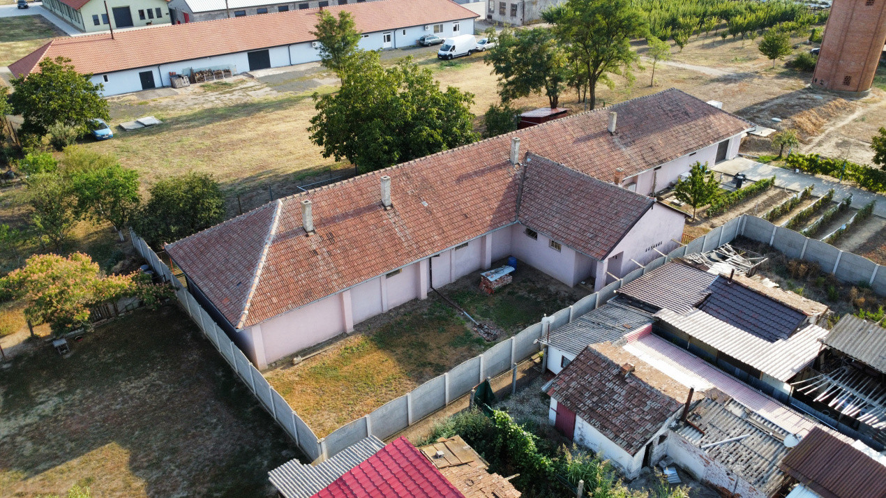 Spatiu de productie, 10 incaperi, 382 mp utili, 1800 mp teren, Peciu Nou 10, foxfort.ro