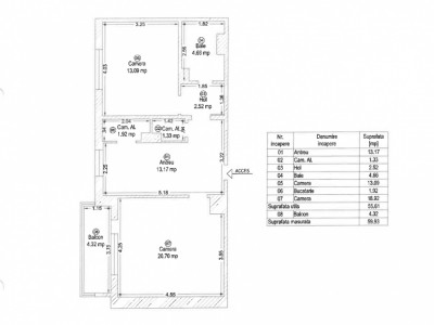 Apartament 2 camere decomandat, 55,6 mp utili - zona Steaua imagine mica 8, foxfort.ro