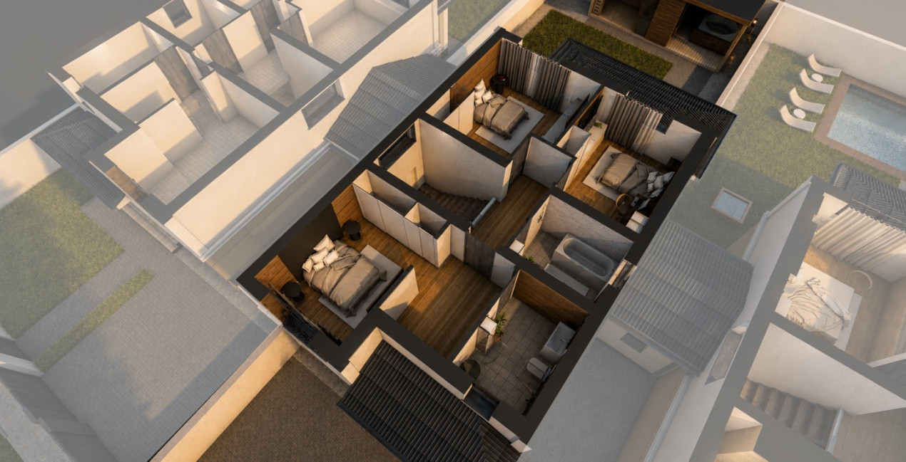Triplex 5 camere si teren de 280 mp, cartier Serena 2 - Mosnita 5, foxfort.ro