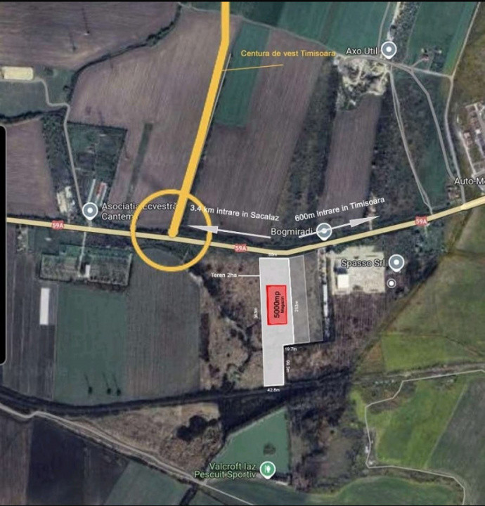 Teren Extravilan la soseaua principala Timisoara 2, foxfort.ro
