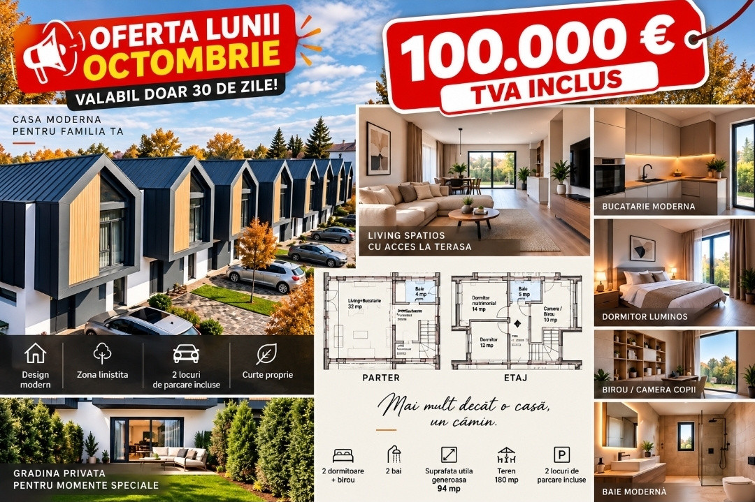 Casa 4 camere de vanzare| pret de apartament| 115 mp construiti| Arad| Zona Gai 7, foxfort.ro