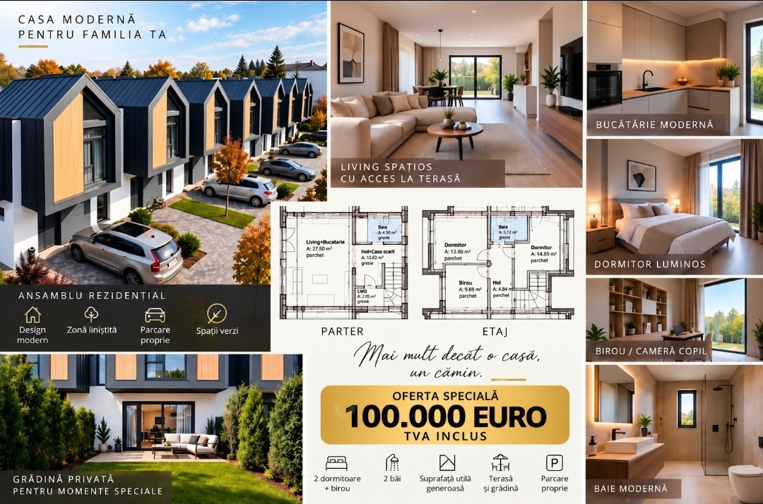 Casa 4 camere de vanzare| pret de apartament| 115 mp construiti| Arad| Zona Gai 1, foxfort.ro