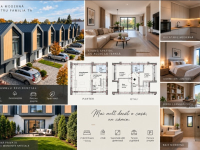 Casa 4 camere la pret de apartament, teren 180 mp P+1,Constructie 2026, Arad Gai